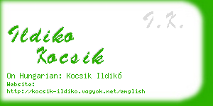 ildiko kocsik business card